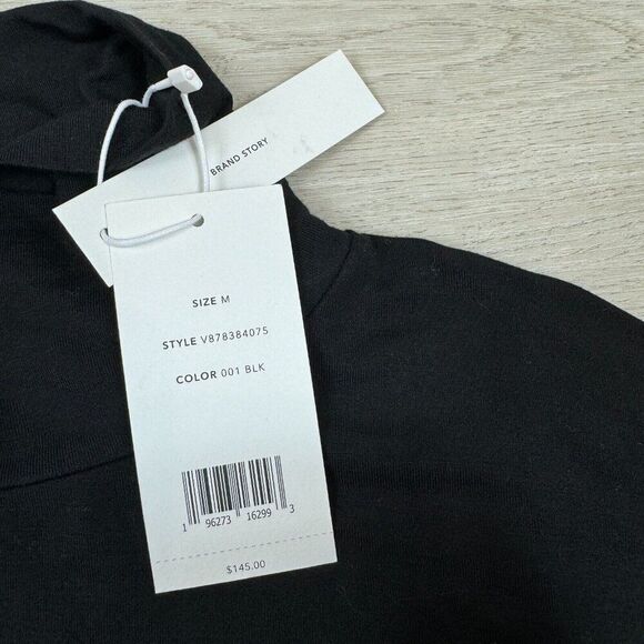 VINCE Easy Turtleneck T Shirt Top Womens Medium Black Relaxed Fit $145 - Picture 4 of 4